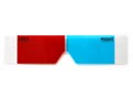 Anaglyph red-cyan plastic film glasses